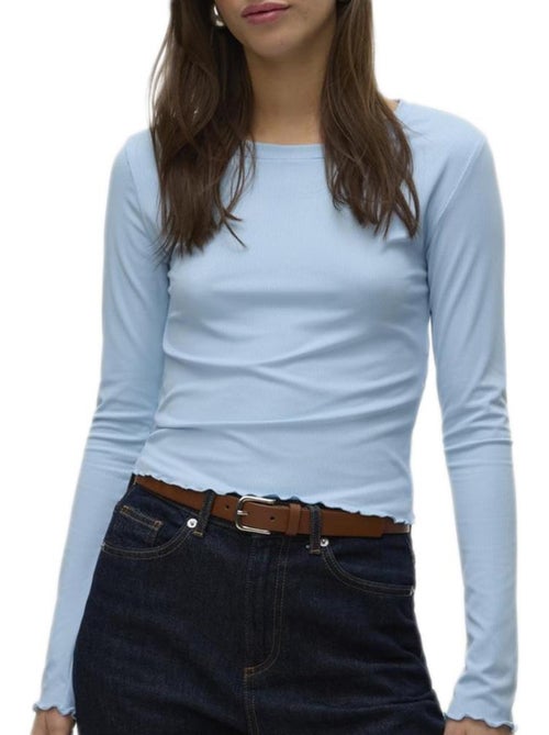 Vero Moda Sofia Dames T-shirt Blauw - Kiabi Vero Moda Sofia Dames T-shirt Blauw - Kiabi