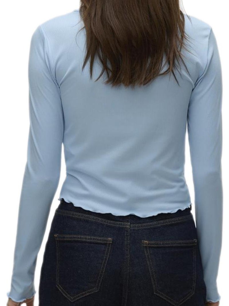 Vero Moda Sofia Dames T-shirt Blauw Blauw - Kiabi