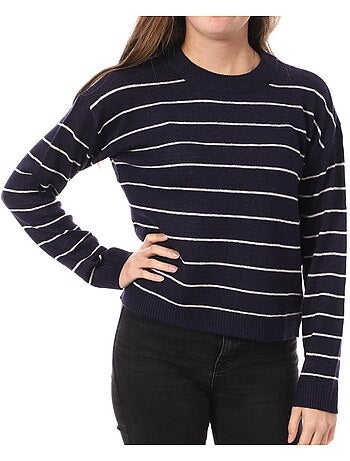 Vero moda storm dames trui - marineblauw