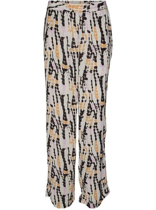 Vero Moda Suie Dames Pantalon met Beige Patroon - Kiabi Vero Moda Suie Dames Pantalon met Beige Patroon - Kiabi