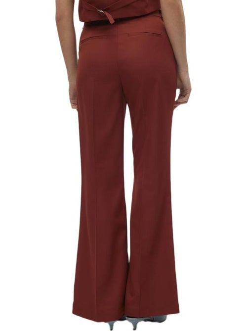 Vero Moda Tara Terracotta Dames Pantalon met Plooien - Kiabi Vero Moda Tara Terracotta Dames Pantalon met Plooien - Kiabi