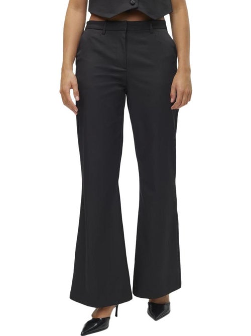 Vero Moda Tara Zwarte Dames Pantalon met Plooien - Kiabi Vero Moda Tara Zwarte Dames Pantalon met Plooien - Kiabi