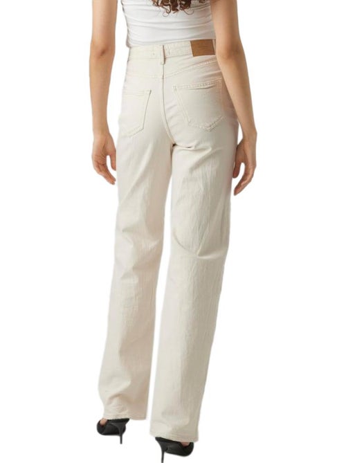 Vero Moda Tessa Dames Jeans Wit - Wijde Pijp - Kiabi Vero Moda Tessa Dames Jeans Wit - Wijde Pijp - Kiabi