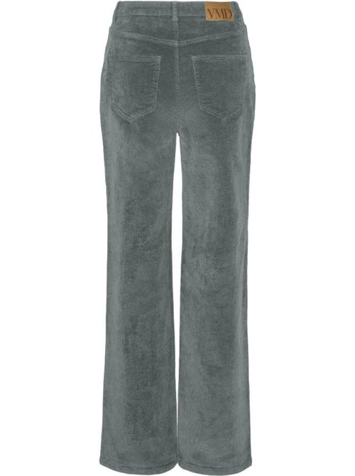 Vero Moda Tessa Groene Velours Damespantalon - Kiabi Vero Moda Tessa Groene Velours Damespantalon - Kiabi