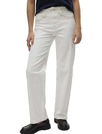 Vero moda tessa witte straight fit jeans voor dames