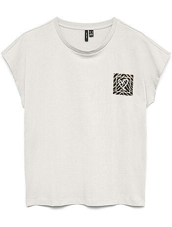 Vero moda tina wit dames t-shirt