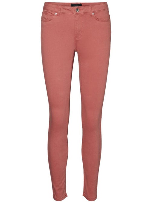 Vero Moda Vea Slim Fit Jeans Rood voor Dames - Kiabi Vero Moda Vea Slim Fit Jeans Rood voor Dames - Kiabi