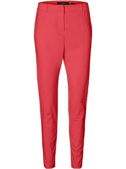 Vero Moda Victoria Slim Fit Rode Damespantalon - Kiabi Vero Moda Victoria Slim Fit Rode Damespantalon - Kiabi