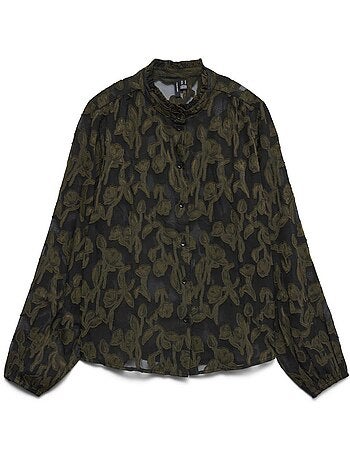 Vero moda victoria zwarte damesblouse