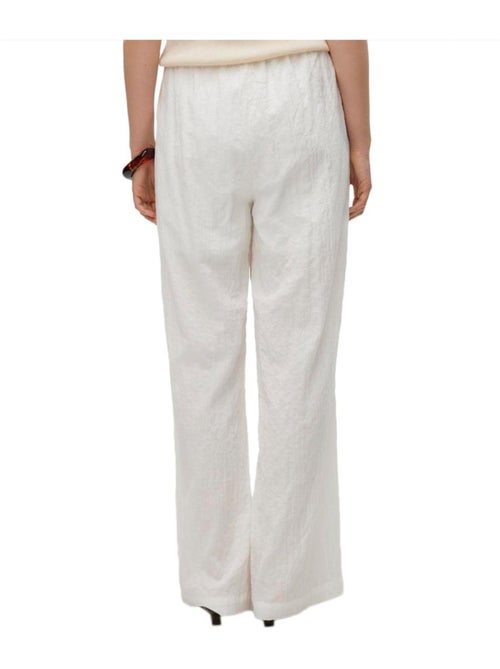 Vero Moda Viola Witte Linnen Dames Pantalon - Kiabi Vero Moda Viola Witte Linnen Dames Pantalon - Kiabi