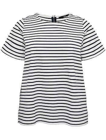 Vero moda vmcabby dames t-shirt wit/zwart