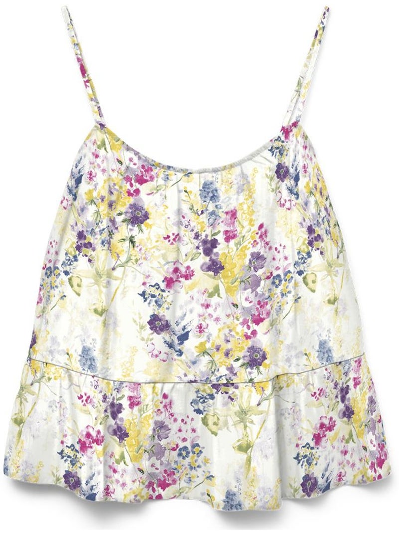 Vero moda vmdicthe dames wit bedrukt mouwloos topje Wit - Kiabi