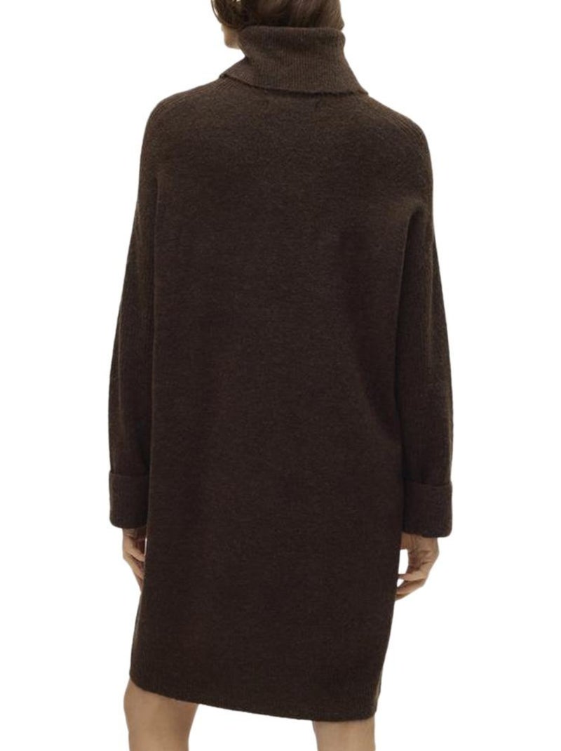 Vero Moda Vmjupiter Bruine Gebreide Jurk voor Dames Cappuccinobruin - Kiabi