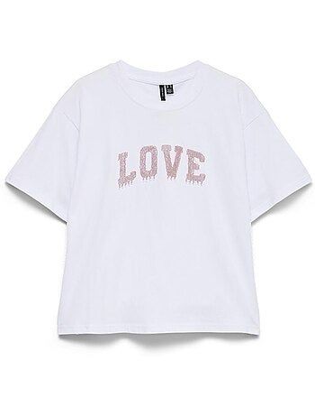 Vero moda vmloretta wit t-shirt voor dames