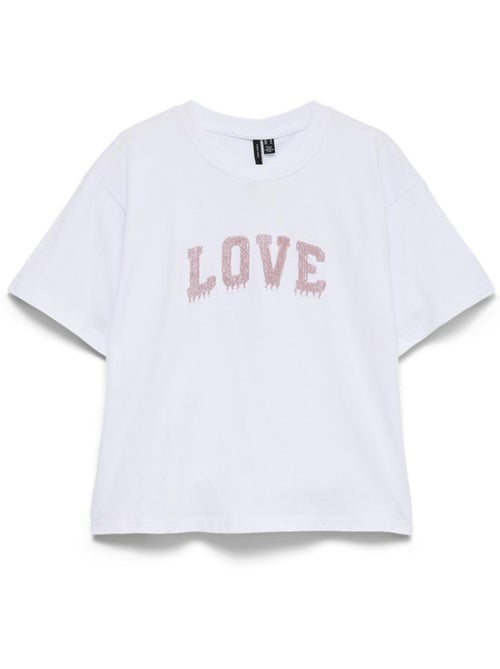 Vero moda vmloretta wit t-shirt voor dames - Kiabi