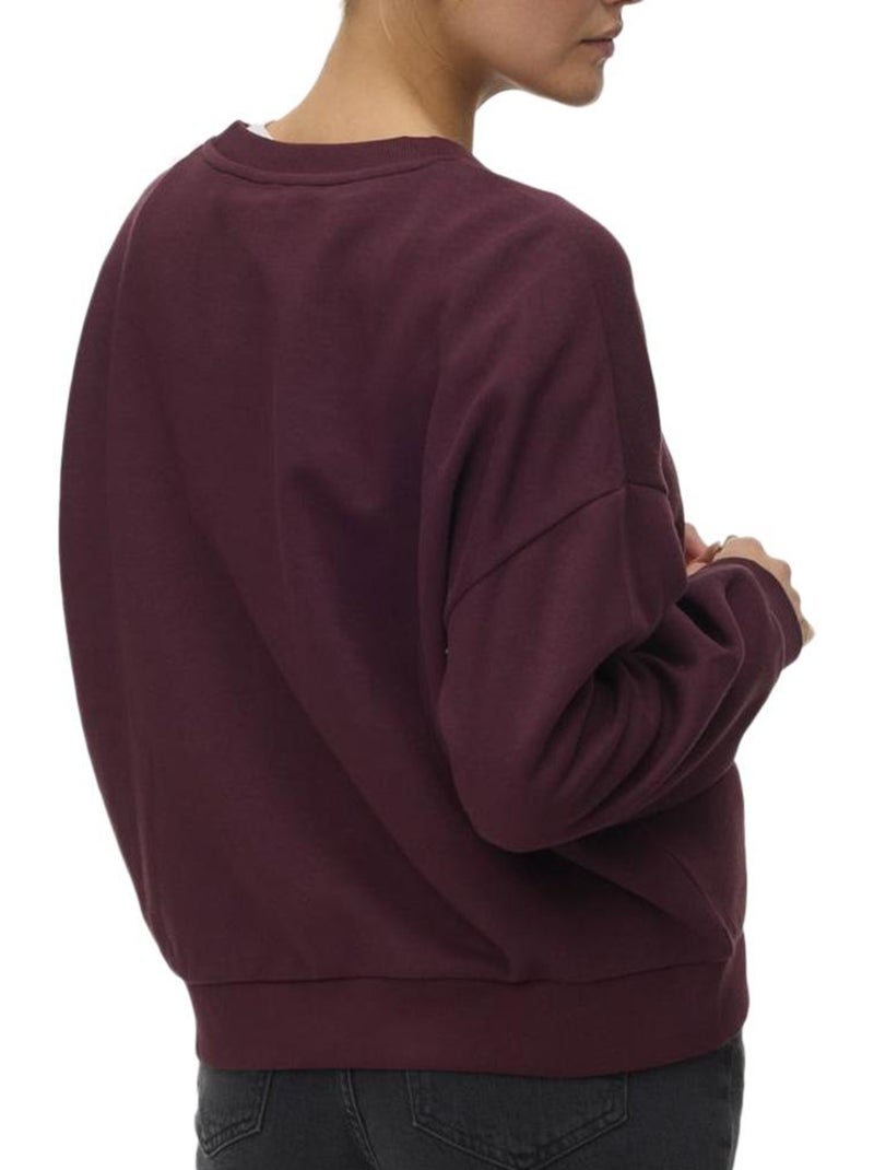 Vero Moda Vmlotte Trina Bordeaux Dames Sweatshirt Bordeaux - Kiabi