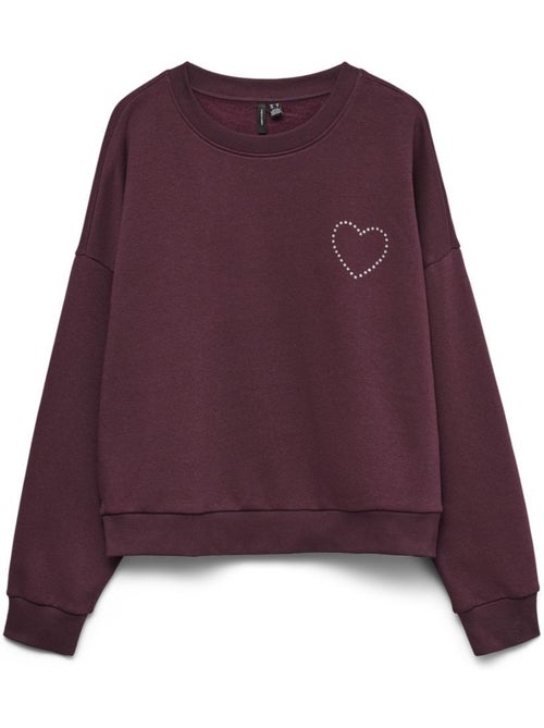 Vero Moda Vmlotte Trina Bordeaux Dames Sweatshirt - Kiabi Vero Moda Vmlotte Trina Bordeaux Dames Sweatshirt - Kiabi