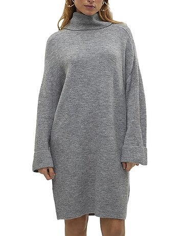 Vero moda vrouwen grijze trui jurk vmjupiter