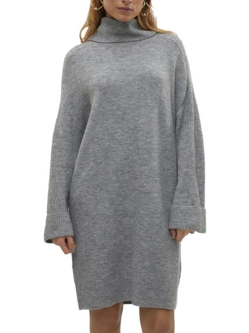 Vero Moda Vrouwen Grijze Trui Jurk Vmjupiter - Kiabi Vero Moda Vrouwen Grijze Trui Jurk Vmjupiter - Kiabi