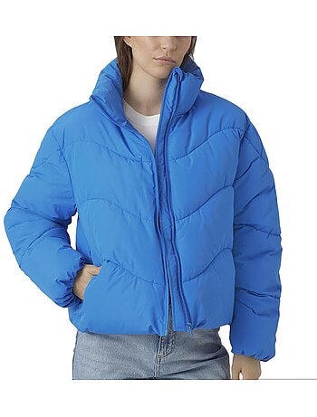 Vero moda wave dames blauwe gewatteerde jas