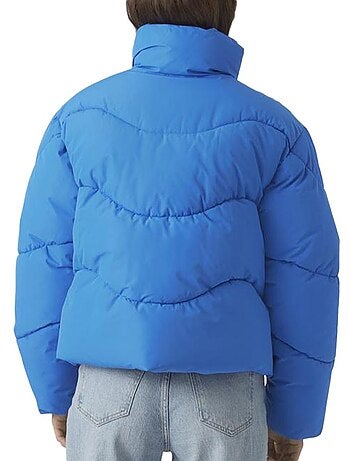 Vero moda wave dames blauwe gewatteerde jas
