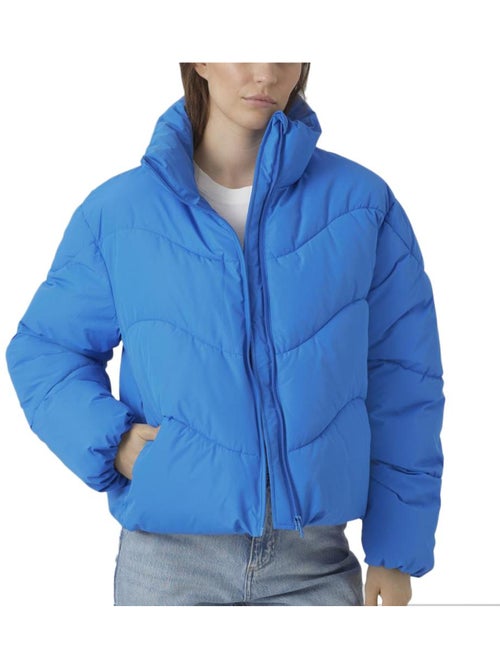 Vero Moda Wave Dames Blauwe Gewatteerde Jas - Kiabi Vero Moda Wave Dames Blauwe Gewatteerde Jas - Kiabi