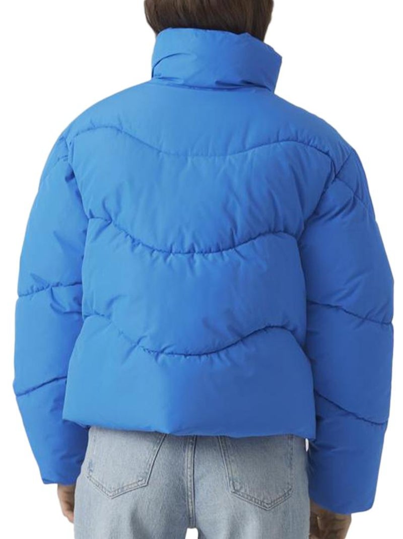 Vero Moda Wave Dames Blauwe Gewatteerde Jas Blauw - Kiabi