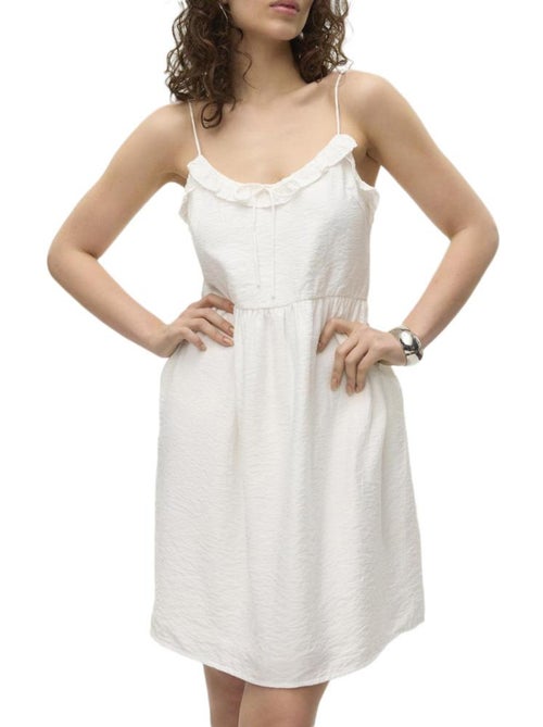Vero Moda Wicky Witte Jurk voor Dames - Kiabi Vero Moda Wicky Witte Jurk voor Dames - Kiabi