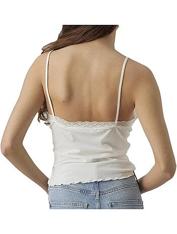 Vero moda oranje dames singlet croptop