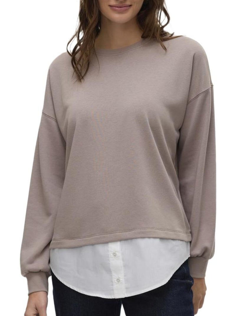Vero Moda Yoyo Beige Dames Sweatshirt Beige - Kiabi