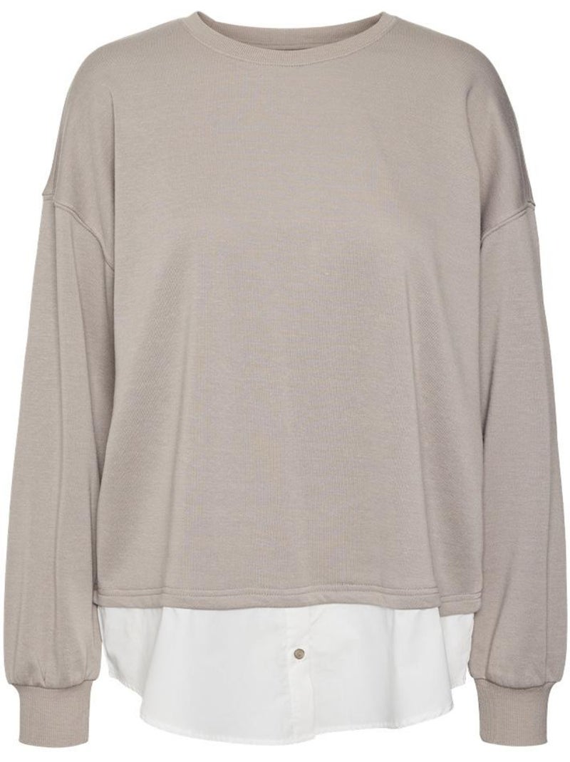 Vero Moda Yoyo Beige Dames Sweatshirt Beige - Kiabi