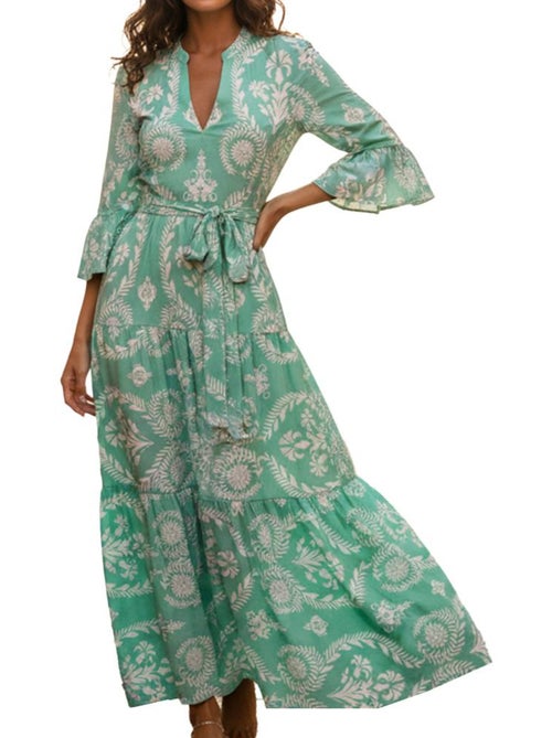 Vero Moda Zera Groene Jurk voor Dames - Kiabi Vero Moda Zera Groene Jurk voor Dames - Kiabi
