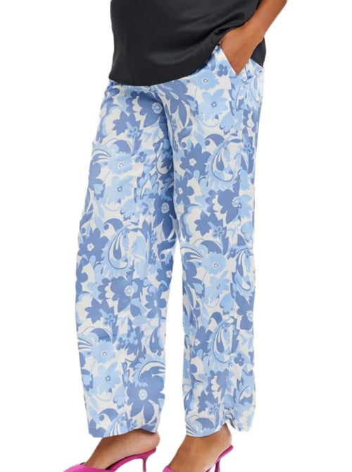 Vero Moda Zwangerschapsbroek Mulla met Blauw-Wit Print - Kiabi Vero Moda Zwangerschapsbroek Mulla met Blauw-Wit Print - Kiabi