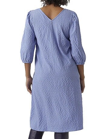 Vero moda zwangerschapsjurk wit/blauw kuitlengte