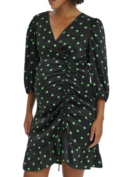 Vero Moda Zwangerschapsjurk Zwart/Groen Marternity Messi - Kiabi Vero Moda Zwangerschapsjurk Zwart/Groen Marternity Messi - Kiabi