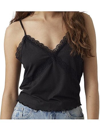 Vero moda oranje dames singlet croptop