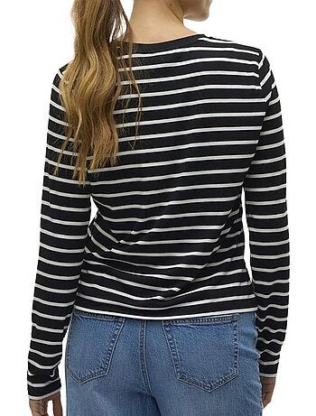 Vero moda zwarte top snclara heart t-shirt