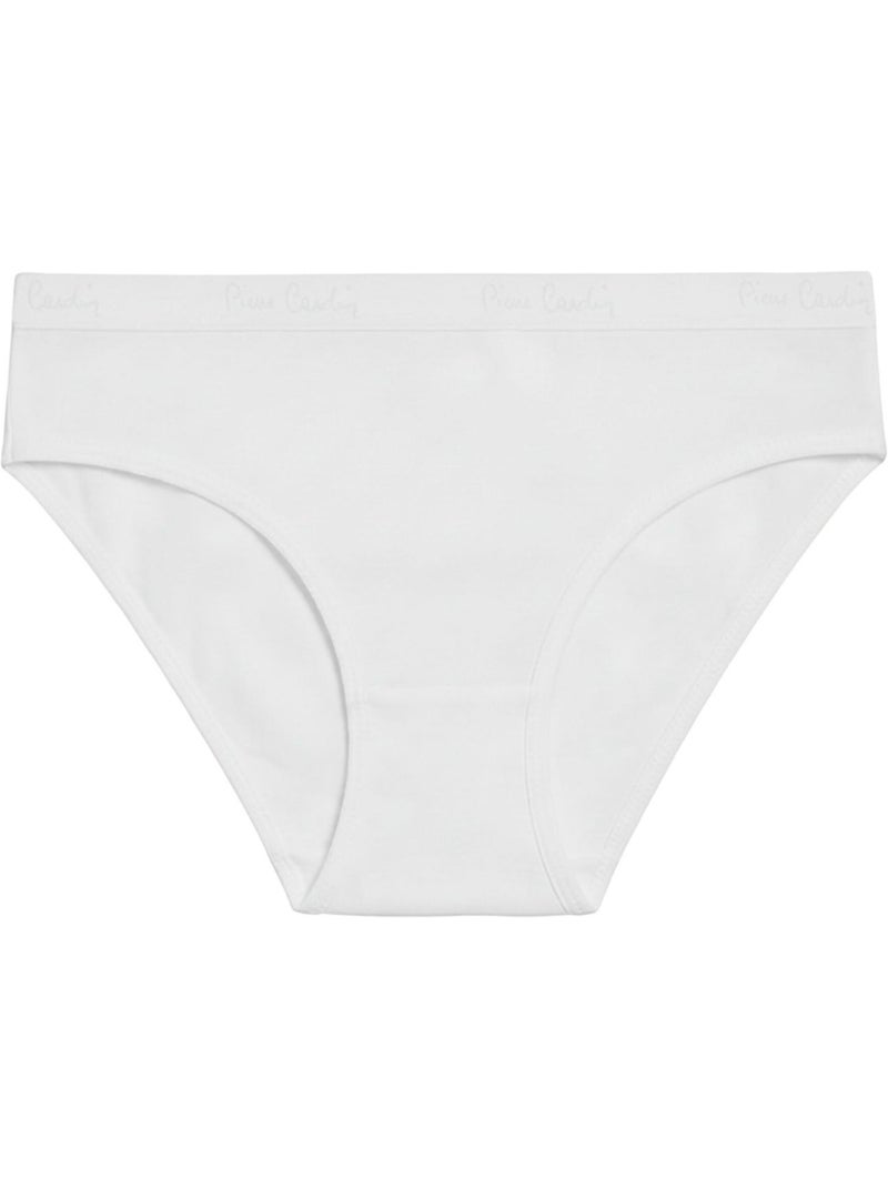 Verpakking met 3 damesonderbroeken van effen en bedrukt katoen met een dunne tailleband van 2 cm Beige - Kiabi
