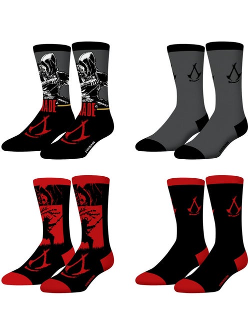 Verpakking met 4 paar assassin's creed herensokken - Kiabi