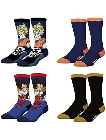 Verpakking met 4 paar dragon ball z herensokken