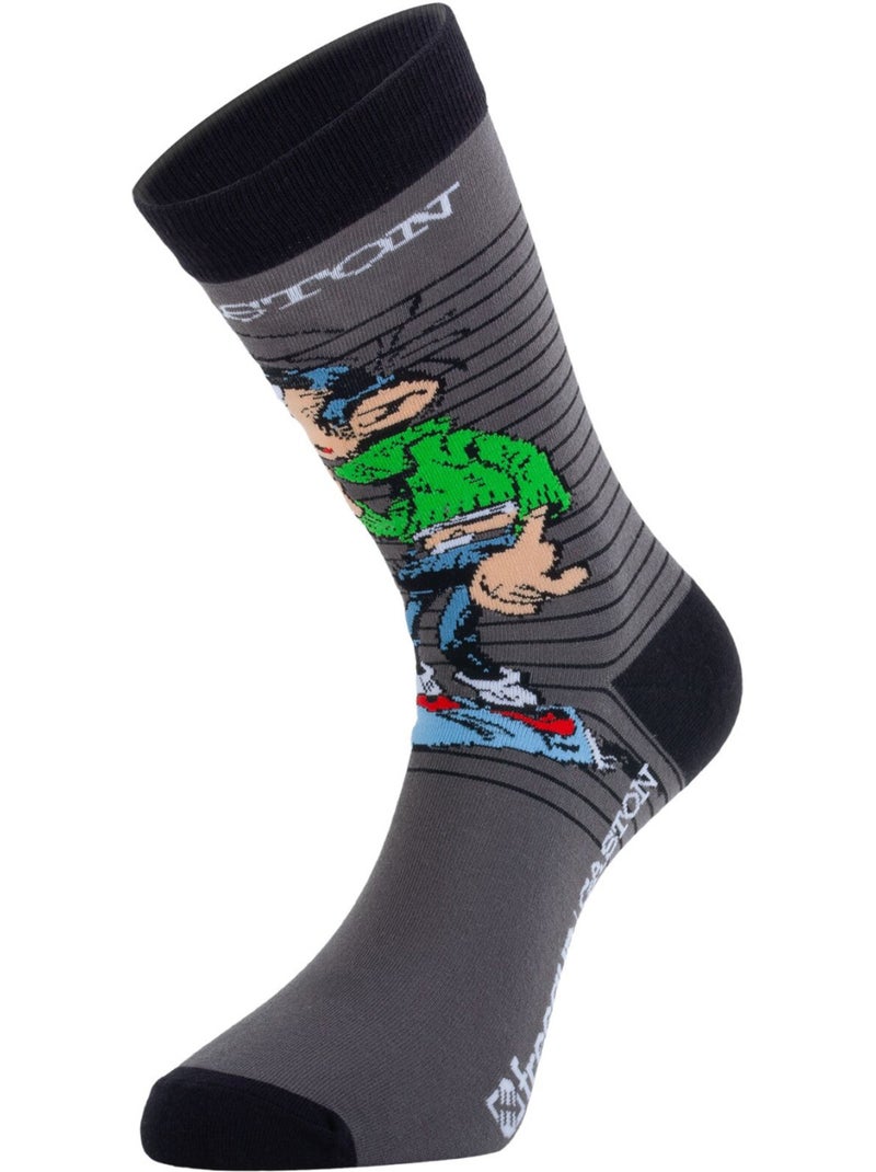 Verpakking met 4 paar gaston lagaffe herensokken a2 Rood - Kiabi