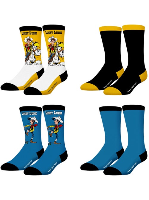 Verpakking met 4 paar lucky luke sokken - Kiabi Verpakking met 4 paar lucky luke sokken - Kiabi