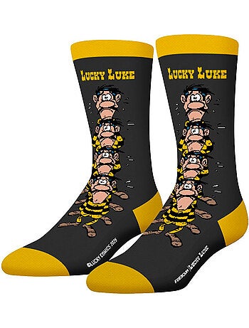 Verpakking met 4 paar lucky luke sokken
