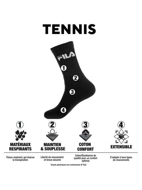 Verpakking met 6 paar herentennissokken - Kiabi