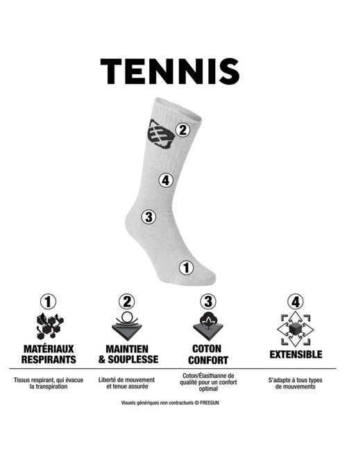 Verpakking met 6 paar herentennissokken - Kiabi Verpakking met 6 paar herentennissokken - Kiabi