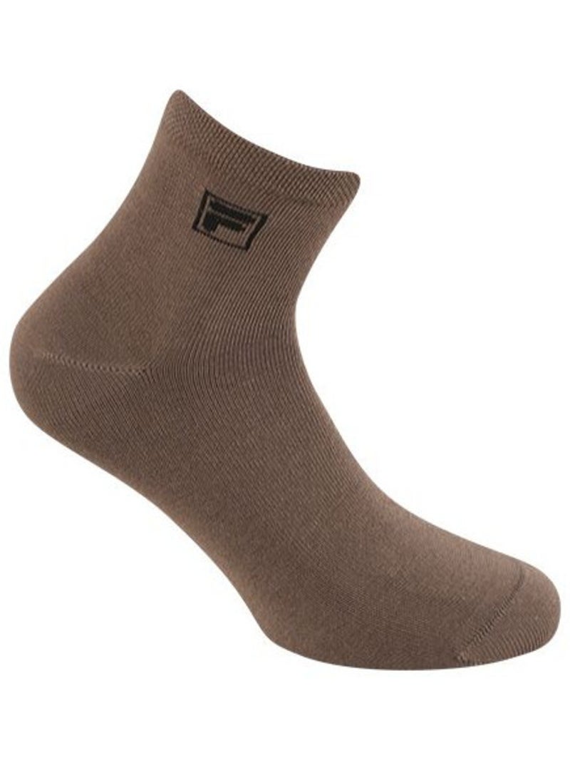 Verpakking met 6 paar mocho mousse herensokken (kwartlengte). Beige - Kiabi