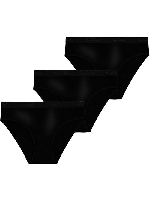 Verpakking van 3 effen katoenen damesonderbroeken met een dunne tailleband van 2 cm - Kiabi Verpakking van 3 effen katoenen damesonderbroeken met een dunne tailleband van 2 cm - Kiabi