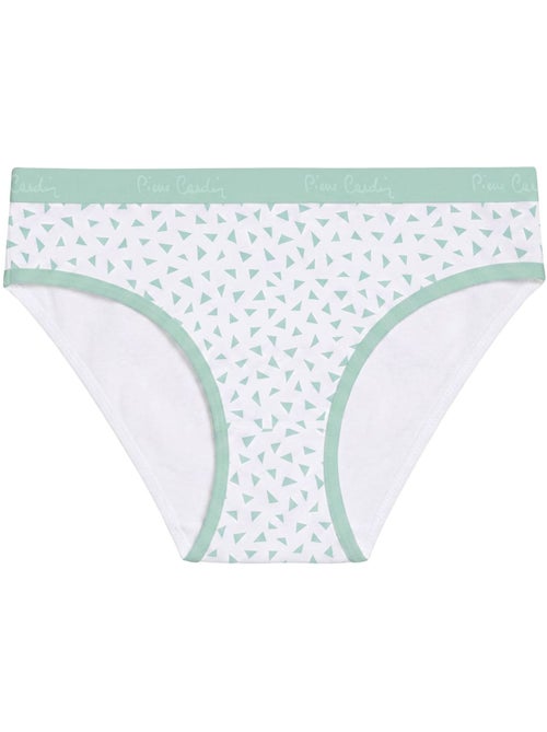 Verpakking van 3 katoenen damesonderbroeken, effen en bedrukt, 2 cm dunne tailleband - Kiabi Verpakking van 3 katoenen damesonderbroeken, effen en bedrukt, 2 cm dunne tailleband - Kiabi