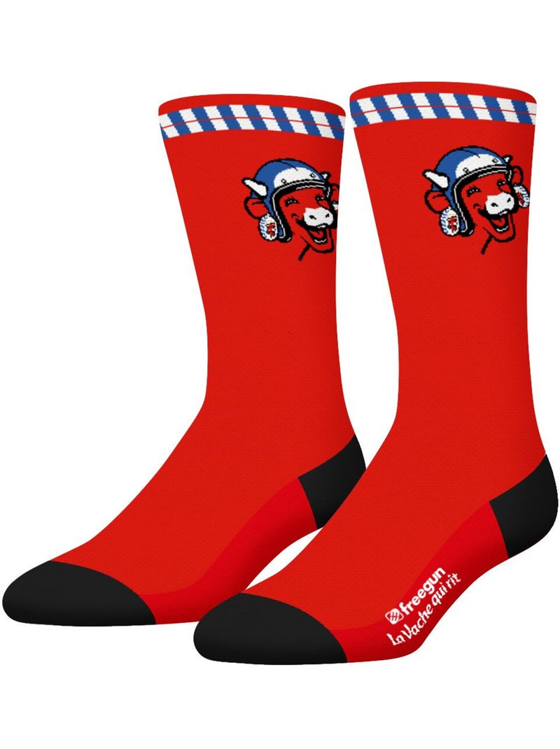 Verpakking van 4 paar herensokken van the laughing cow Rood - Kiabi