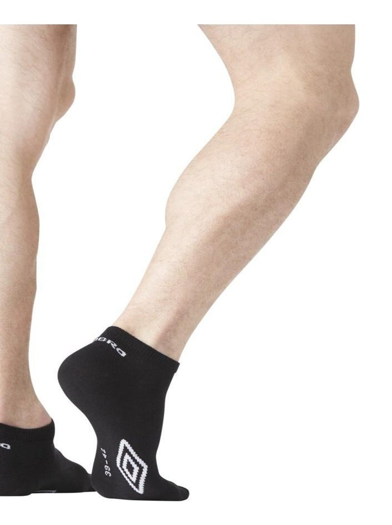 Verpakking van 6 paar herensokken (sneaker sokken) maat 39/42 Zwart - Kiabi